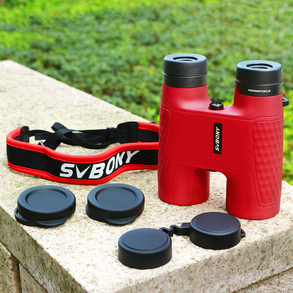 SVBONY SV30 双眼鏡 10X42 ピント合わせ不要 スポーツ観戦 運動会用 赤色