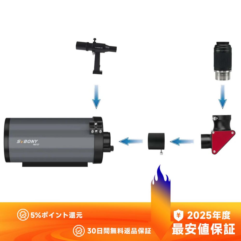 MK127 眼視観望セット 天体観測 月・土星・木星観測 星雲星団観測
