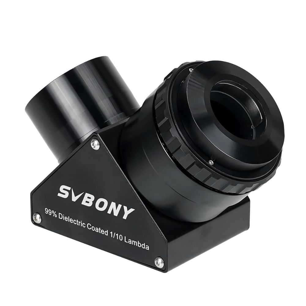 SVBONY SV223 2インチ 90度クリックロック 99%反射誘電体コーティング 斜めミラー 1/10 ラムダブラック