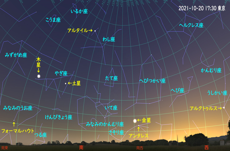 金星が東方最大離角（2021年10月30日）