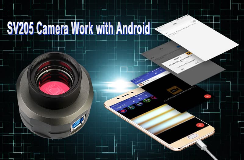 SV205デジタルアイピースとAndroidスマートフォン接続する使用方法