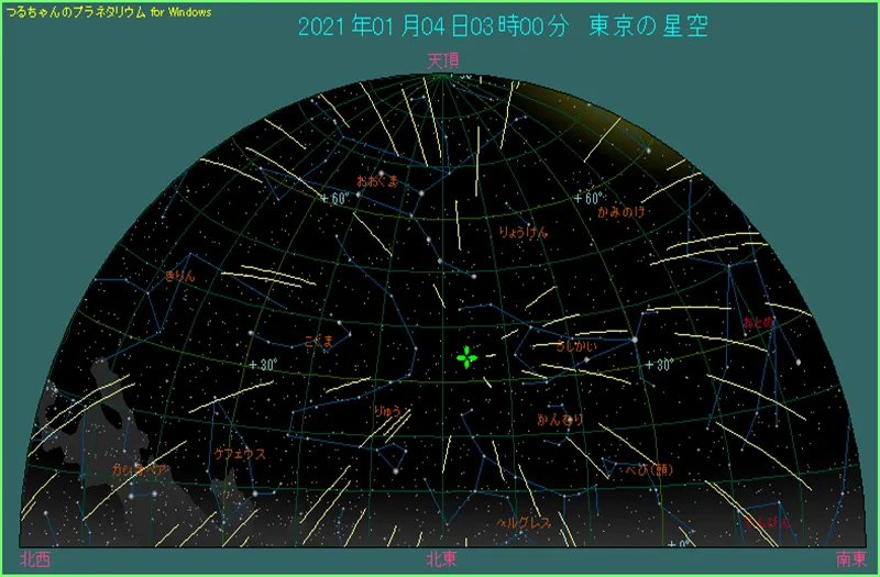 2021年1月3日 しぶんぎ座流星群が極大