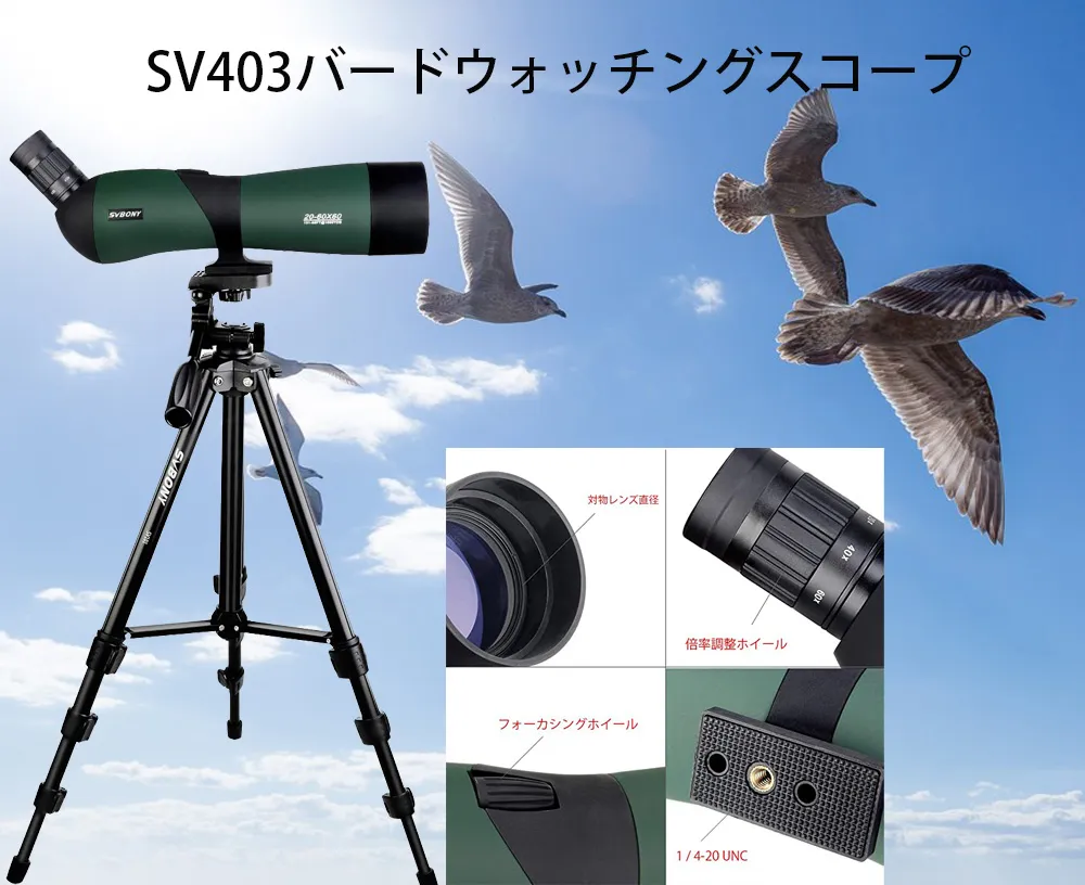 野鳥観察におすすめフィールドスコープSV9403